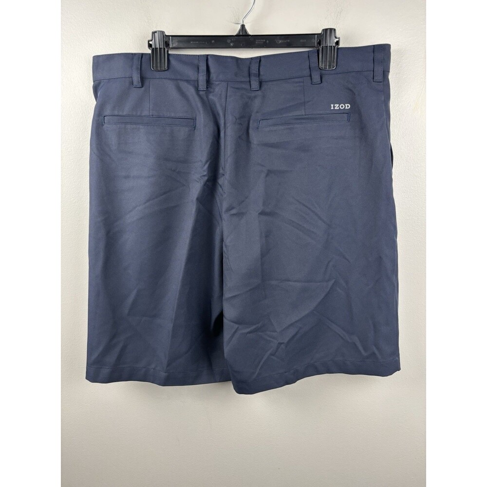 IZOD Golf Mens Blue Shorts Size 38 (40) Chino Polyester - Picture 2 of 6